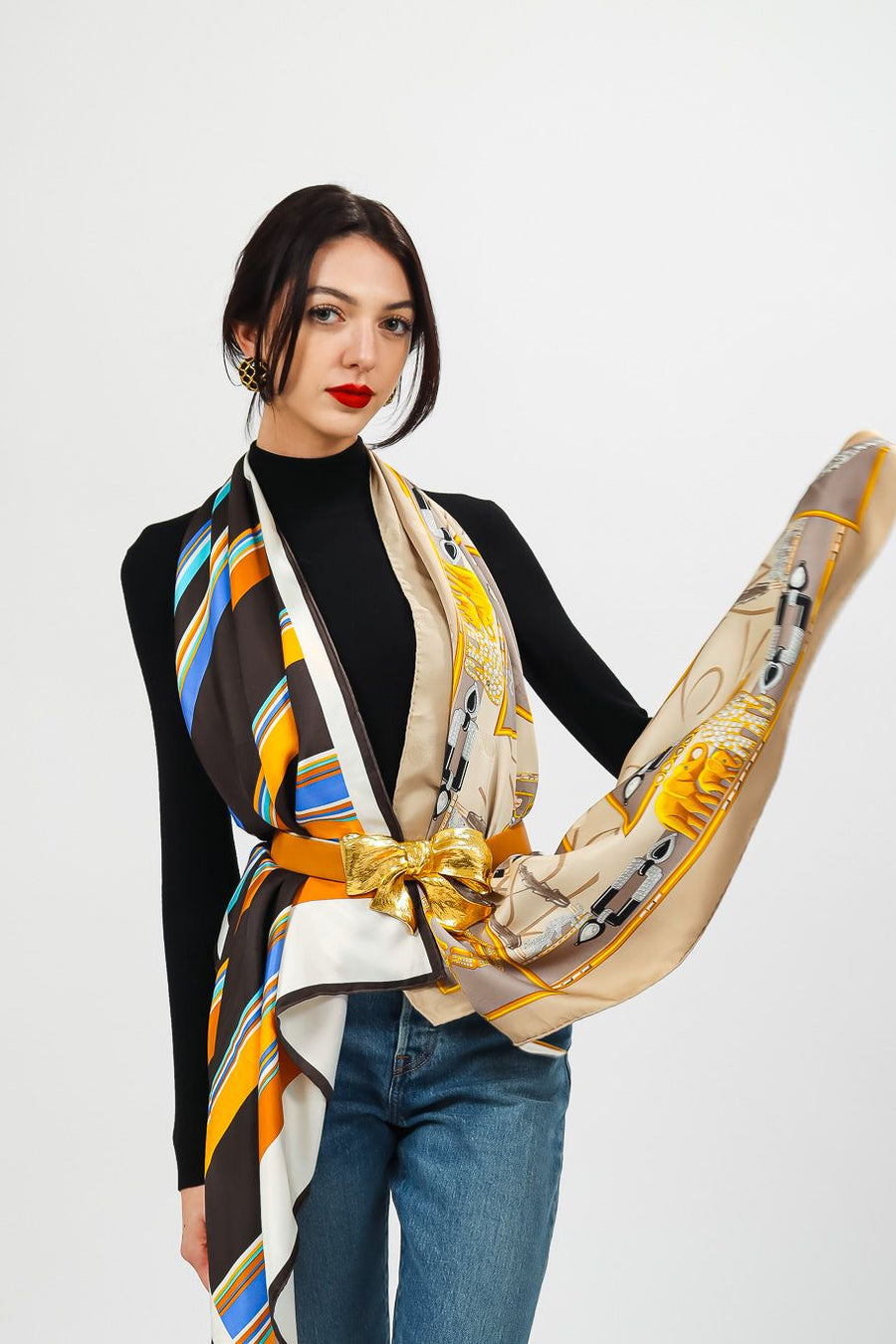 Vintage Cartier Bejeweled Pattern Scarf – Recess