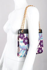 Recess Los Angeles Vintage Emilio Pucci Rare Floral Chain Bag