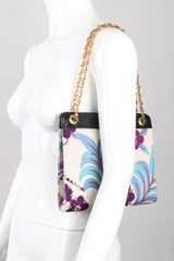 Recess Los Angeles Vintage Emilio Pucci Rare Floral Chain Bag