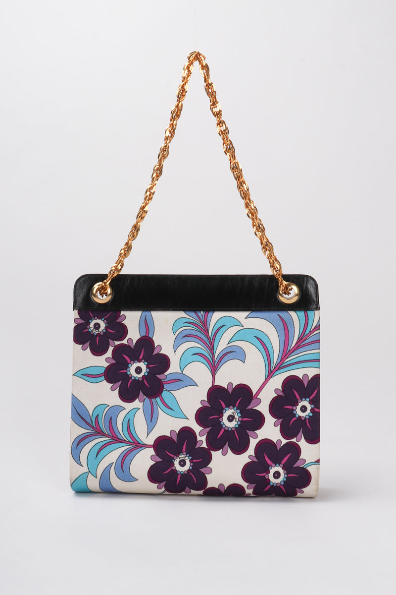 Recess Los Angeles Vintage Emilio Pucci Rare Floral Chain Bag