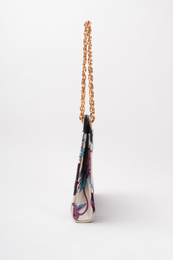 Recess Los Angeles Vintage Emilio Pucci Rare Floral Chain Bag