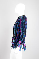 Estelle Vintage Braided Rag Fringe Chenille Jacket