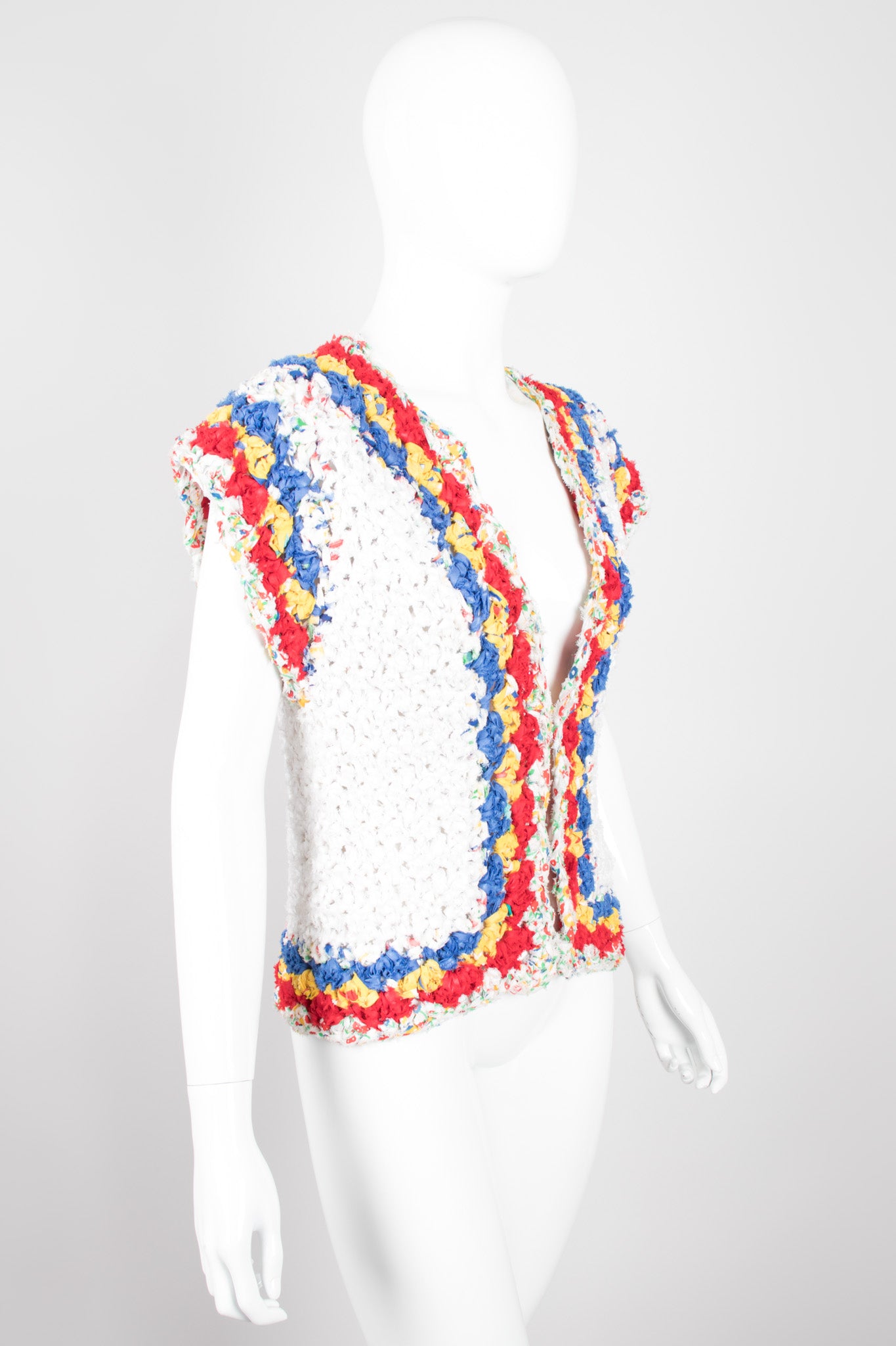 Estelle Braided Rag Primary Rainbow Vest