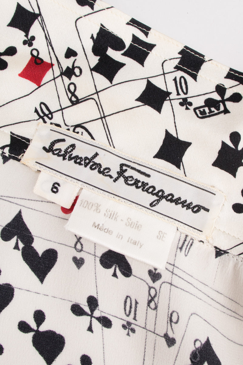 Salvatore Ferragamo Vintage Decked Out Playing Card Silk Shirt ...