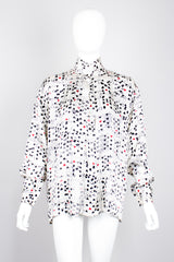 Salvatore Ferragamo Vintage Decked Out Playing Card Silk Shirt