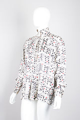 Salvatore Ferragamo Vintage Decked Out Playing Card Silk Shirt