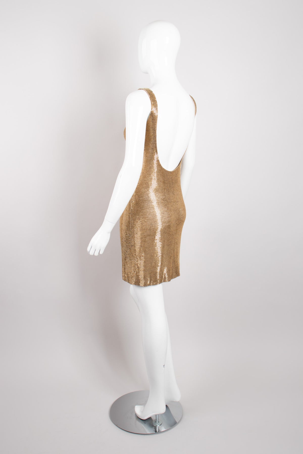 Fred Hayman Vintage Liquid Gold Backless Beaded Cocktail Dress – Recess