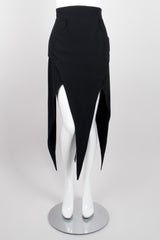 Karl Lagerfeld Wool High Waist Pointed Hem Skirt