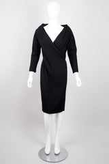 Jean Paul Gaultier Femme Elegant First Lady Draped Wrap Dress