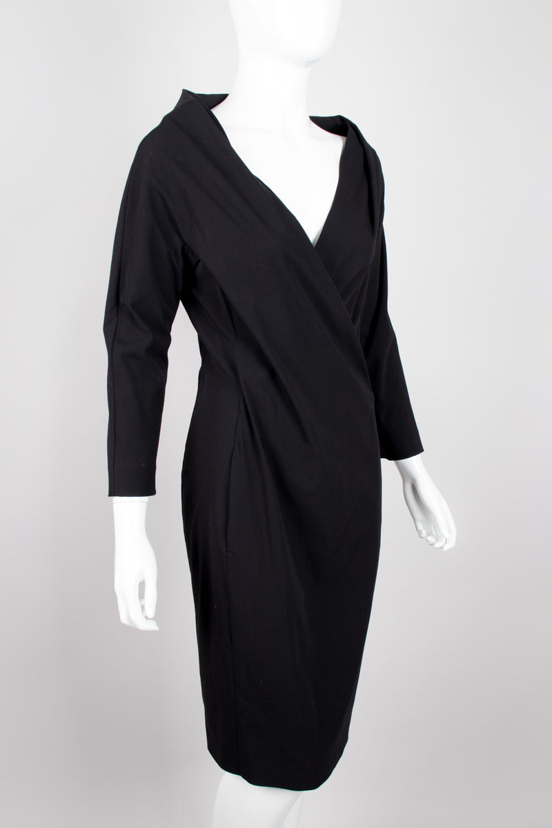 Jean Paul Gaultier Femme Elegant First Lady Draped Wrap Dress