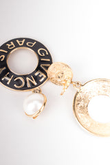 Givenchy Statement Enamel Pearl Drop Hoop Earrings