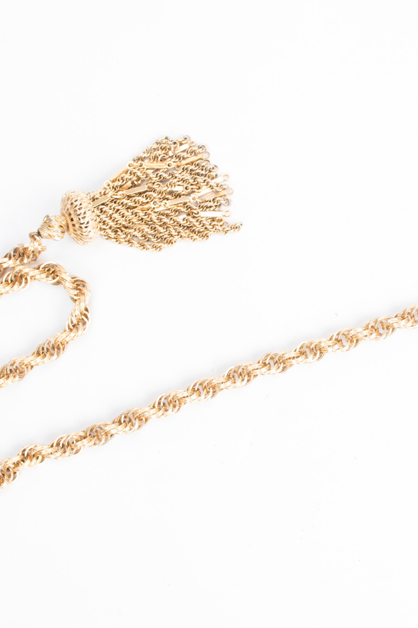 Vintage Gold Tassel Wrap Necklace