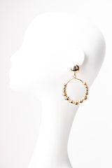 Oversized Vintage Gold Ball Hoop Earrings