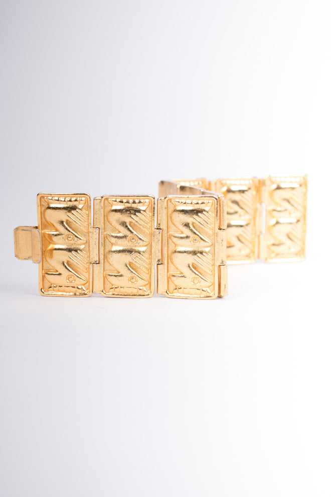 Embossed Pelican Plate Totem Spirit Animal Bracelet
