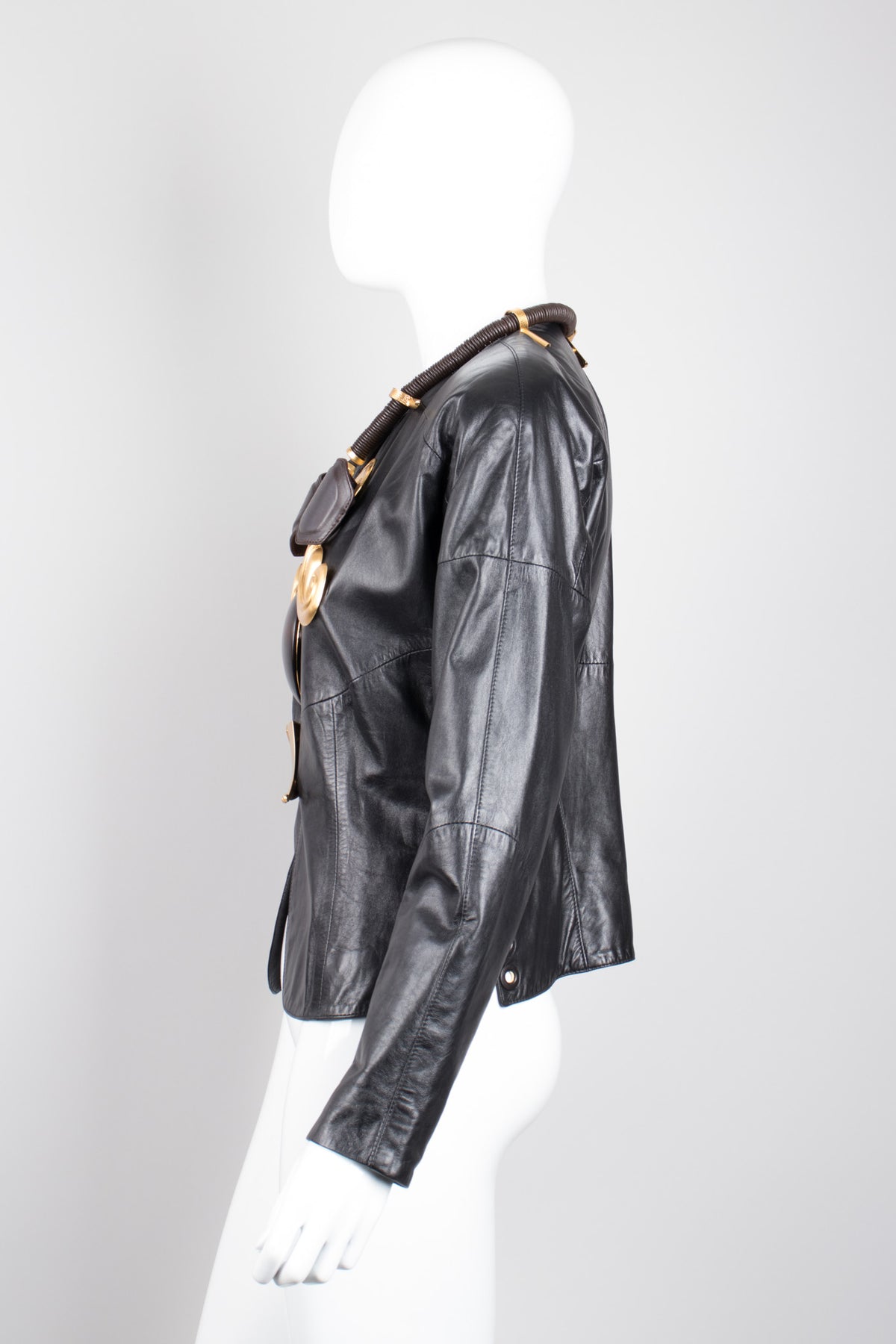 Gianfranco Ferre African Embellished Leather Jacket – Recess
