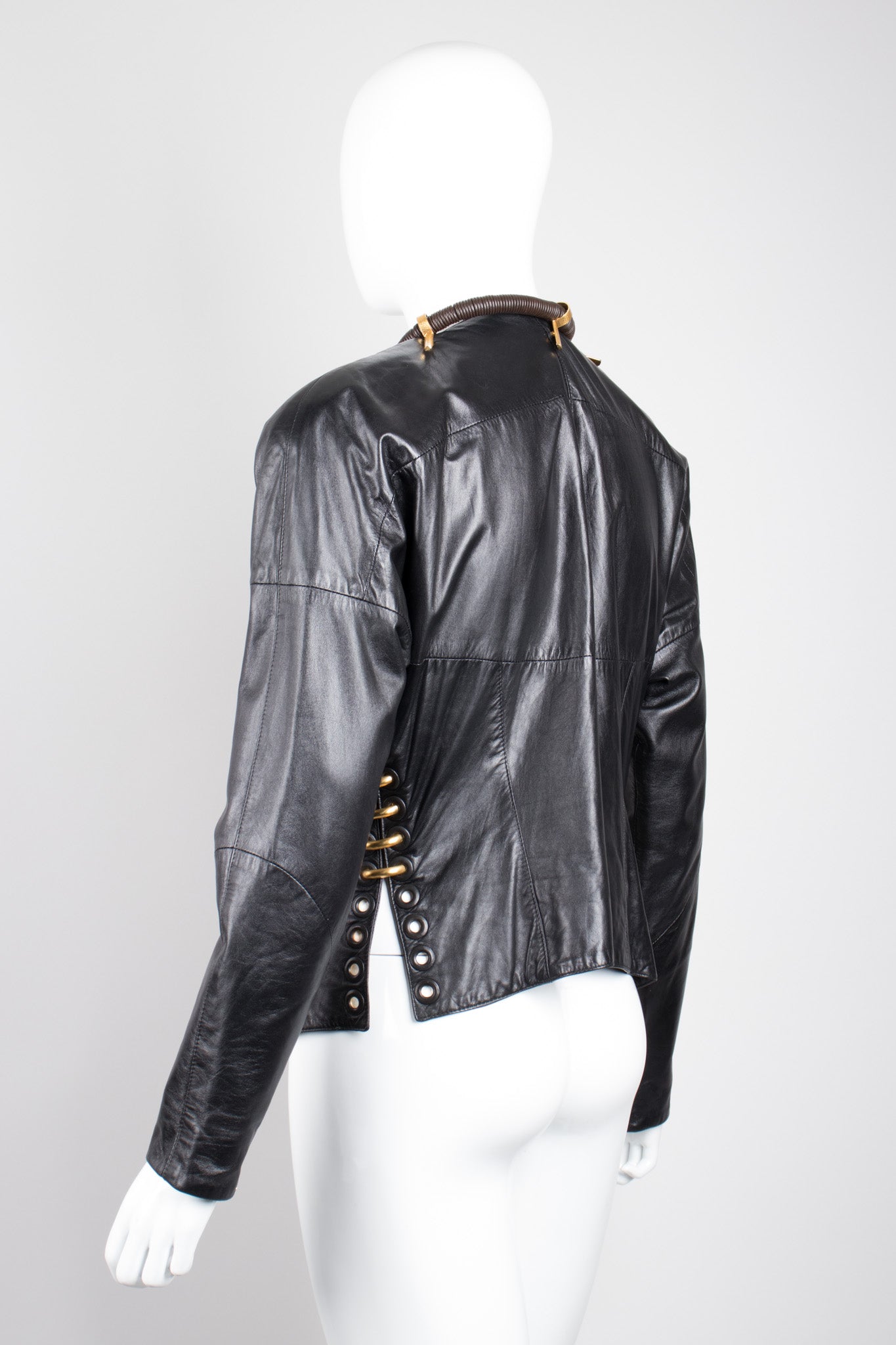 Gianfranco Ferre African Embellished Leather Jacket