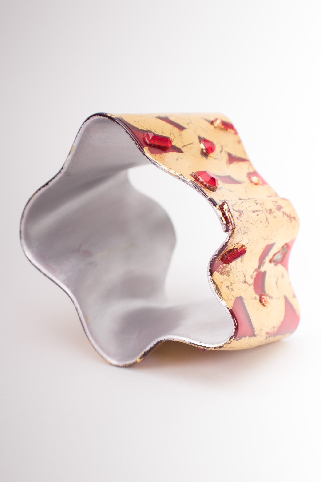 Bill Schiffer Freeform Plastic Abstract Art Cuff Bracelet