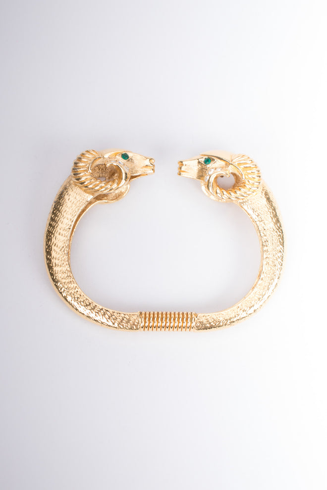 Kenneth Jay Lane KJL for Avon Aries Jeweled Ram Cuff Bracelet