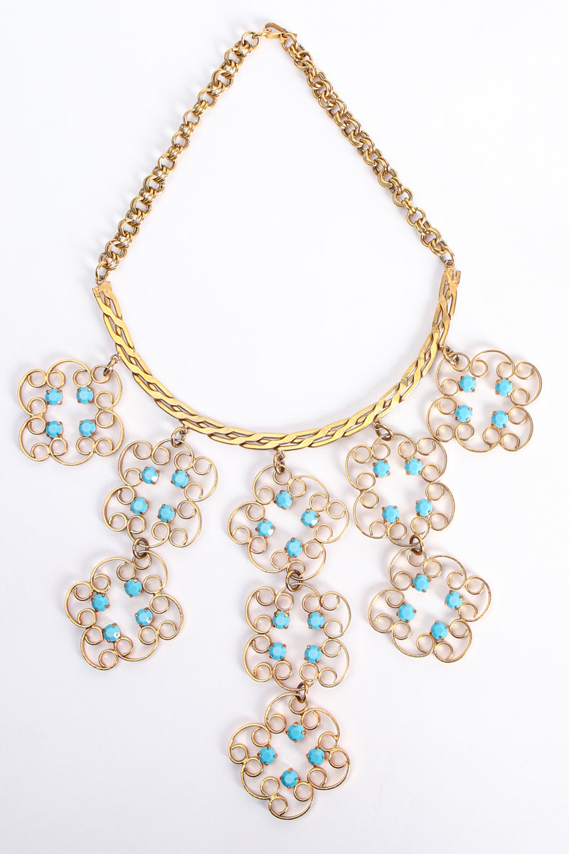 Vintage Moroccan Blossom Scroll Bib Necklace at Recess Los Angeles