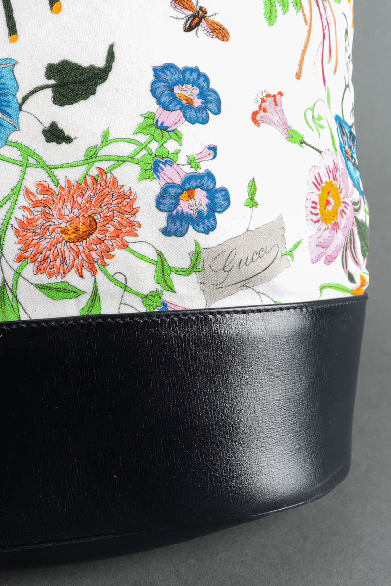 Vintage 1980 Gucci Flora Bucket Shoulder Bag signed @ Recess LA