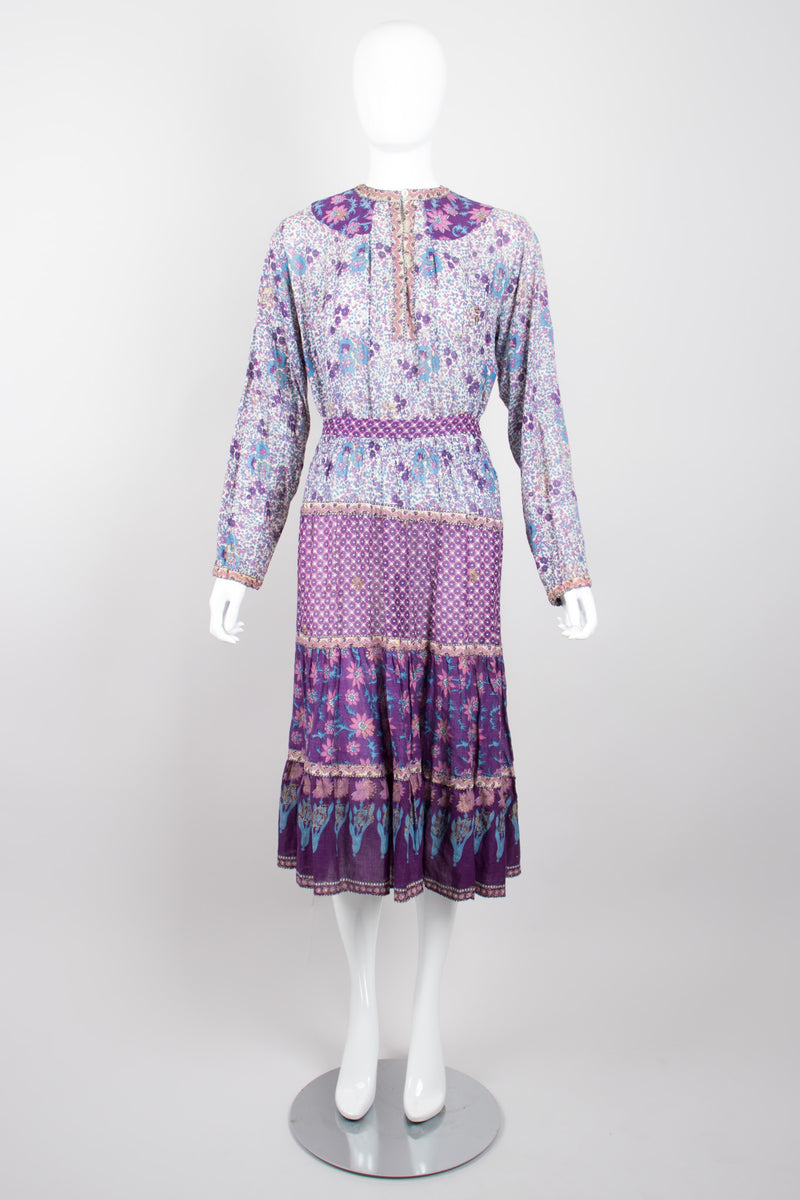 Kaiser Vintage Cotton Gauze Printed Peasant Dress