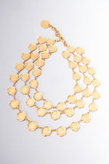 Karl Lagerfeld Triple Layer Gold Seal Stamp Necklace