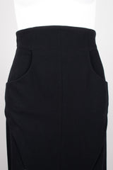 Karl Lagerfeld Wool High Waist Pointed Hem Skirt