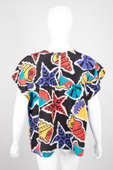 Karl Lagerfeld 90s Seashell Silk Print Top & Pant Set