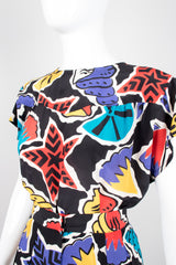 Karl Lagerfeld 90s Seashell Silk Print Top & Pant Set