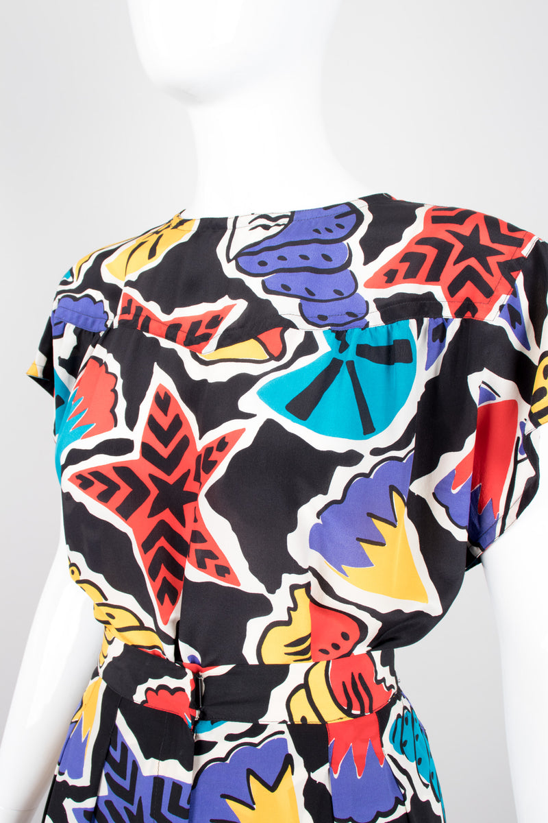 Karl Lagerfeld 90s Seashell Silk Print Top & Pant Set