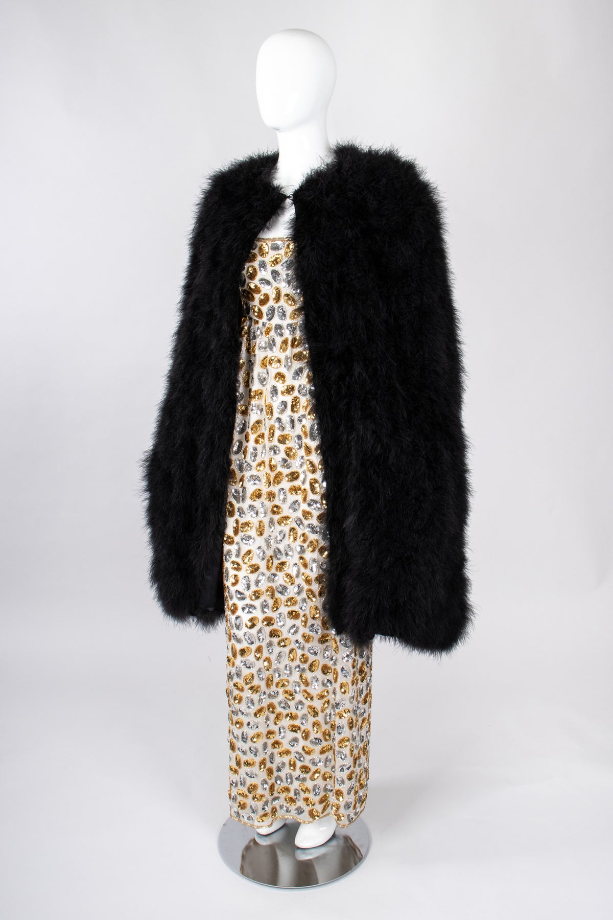 SONIA RYKIEL ロングフェイクファーコート 黒 M*YC2001 SONIA RYKIEL 