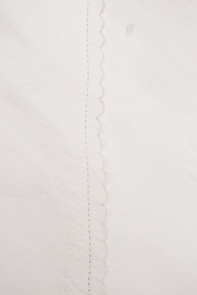 Design By Mandana Beaded Leather Fringe Halter Dress