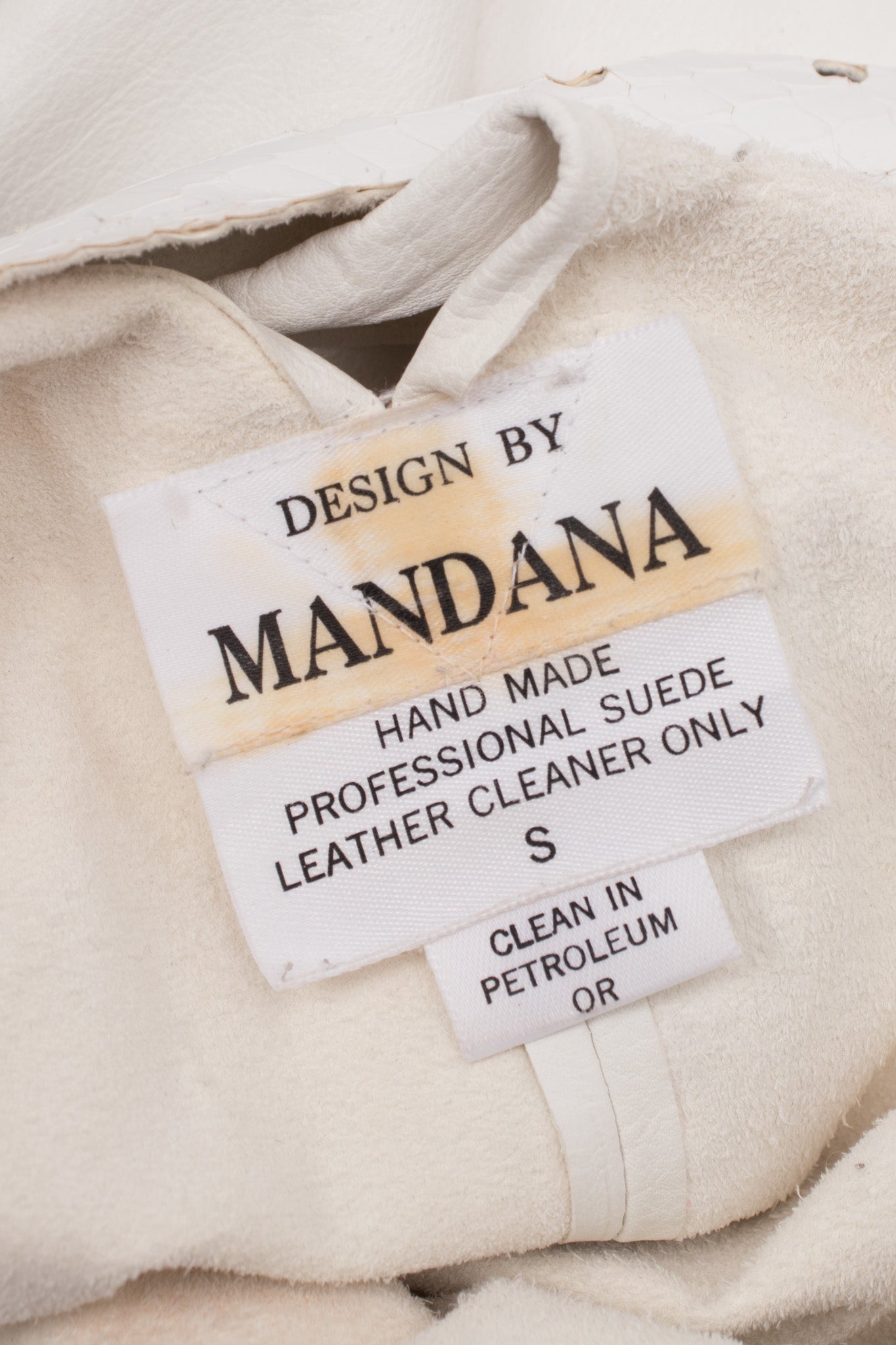 Design By Mandana Beaded Leather Fringe Halter Dress