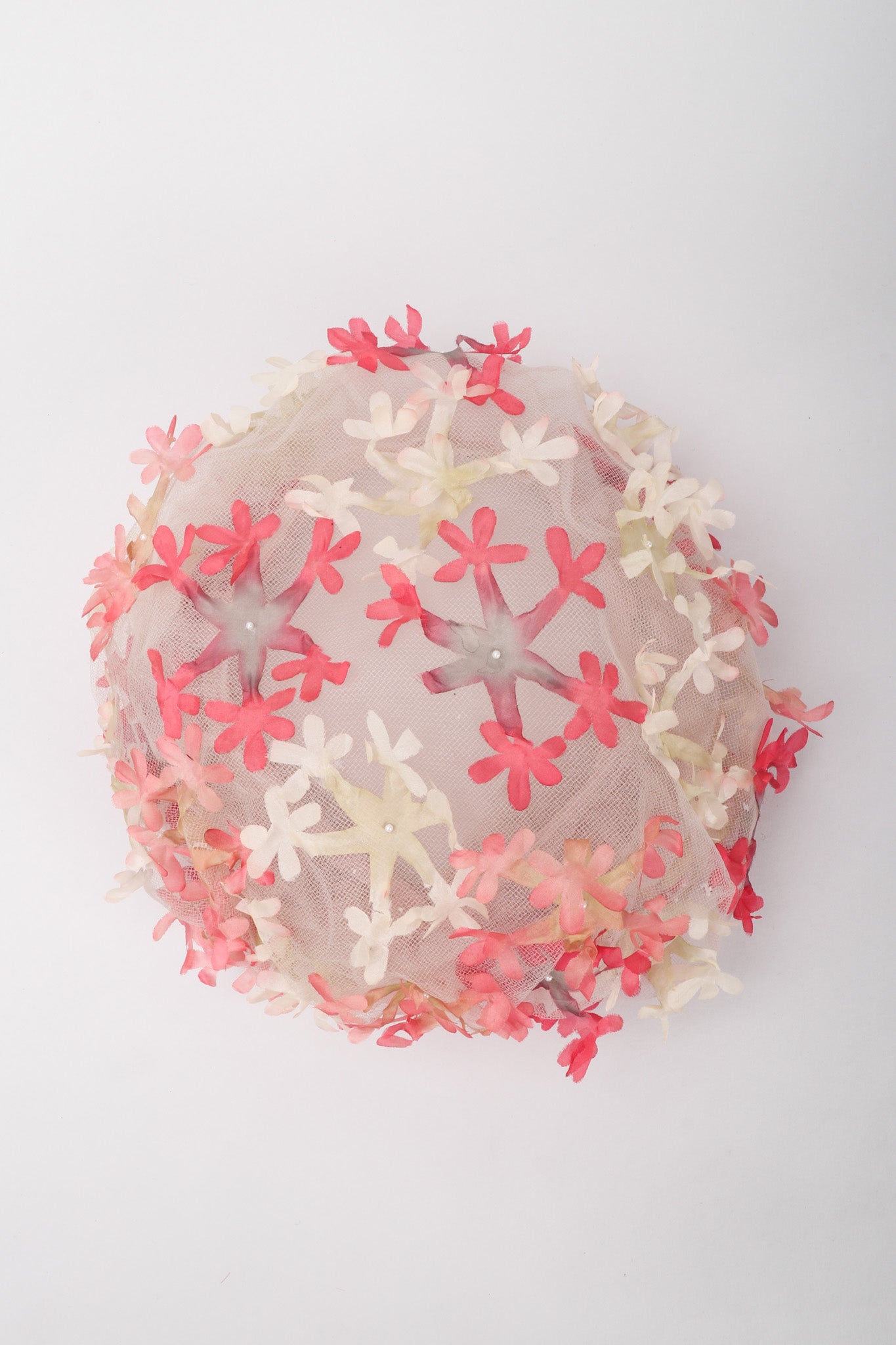 Recess Los Angeles Vintage Miss Dior Created By Christian Dior Mesh Tulle Flower Turban Hat