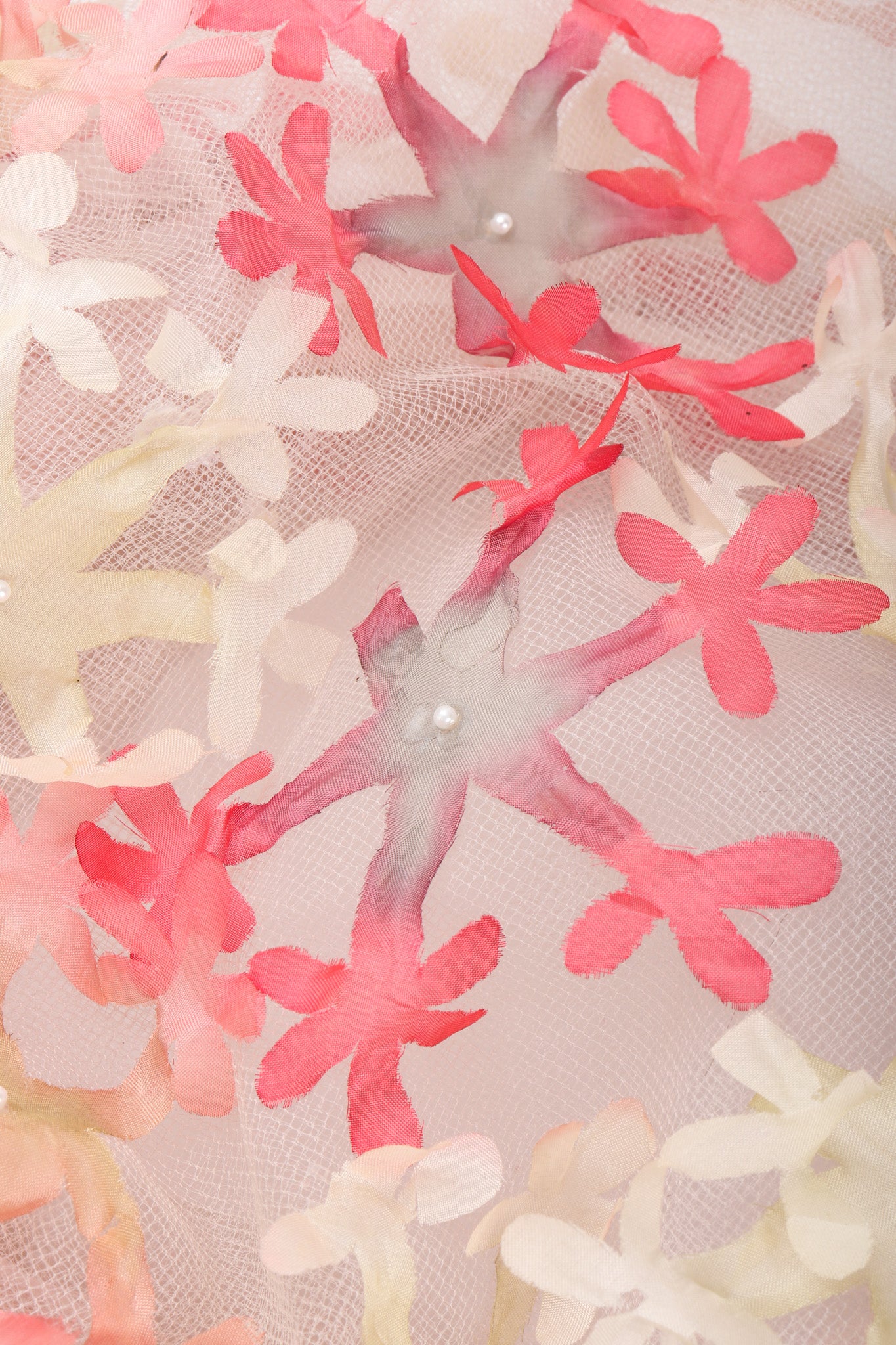 Recess Los Angeles Vintage Miss Dior Created By Christian Dior Mesh Tulle Flower Turban Hat