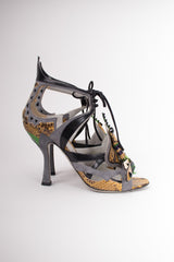 Miu Miu Snakeskin Embellished Dragonly Heels