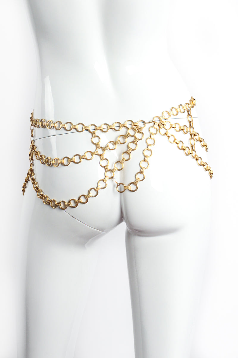 Vintage Double Draped Chain Belt on Mannequin Back at Recess LA