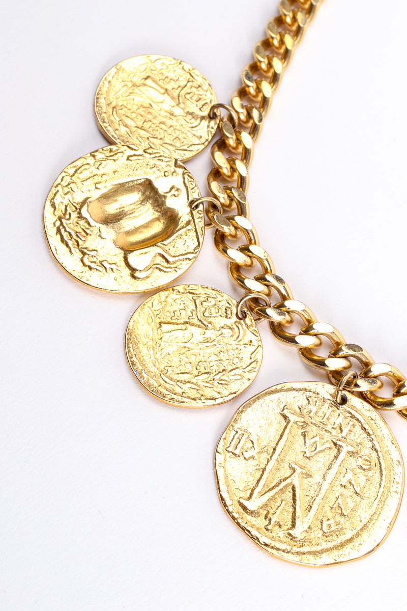 Vintage Curb Chain Coin Collar Necklace at Recess Los Angeles