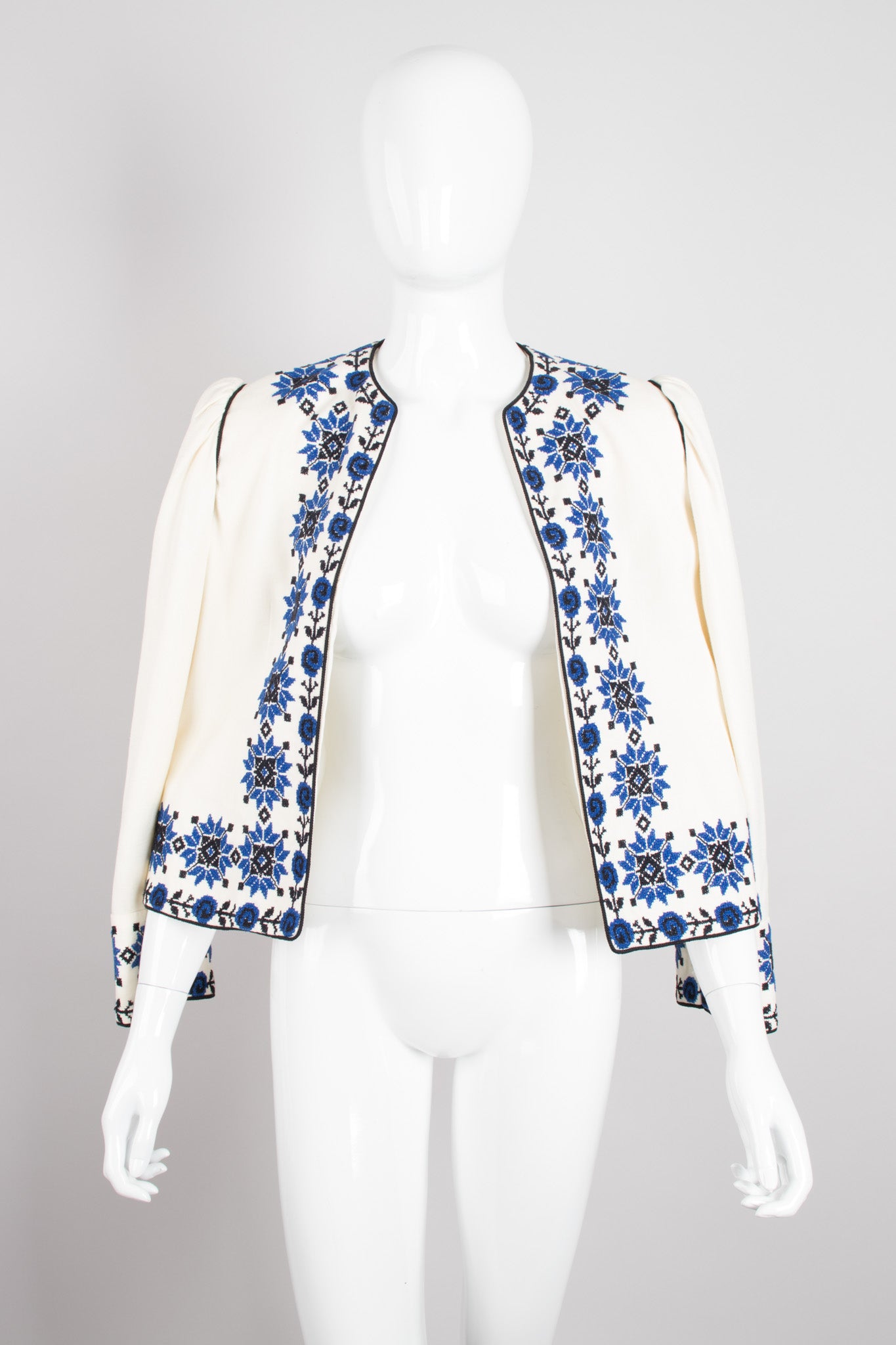 Oscar de la Renta Sun Star Ukrainian Embroidered Folk Jacket