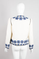 Oscar de la Renta Sun Star Ukrainian Embroidered Folk Jacket