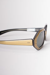 Omura France Octagonal Matte Gold Sunglasses