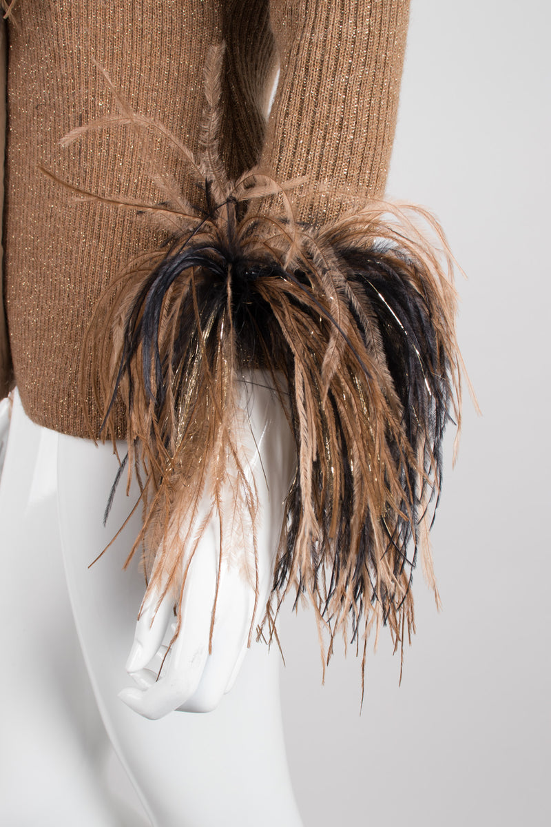 Bill Blass Lion Feather Knit Jacket