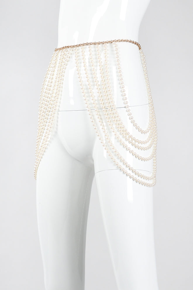 Recess Los Angeles Vintage Richelieu by Bill Smith Pearl Bra & Skirt Bodychain Set
