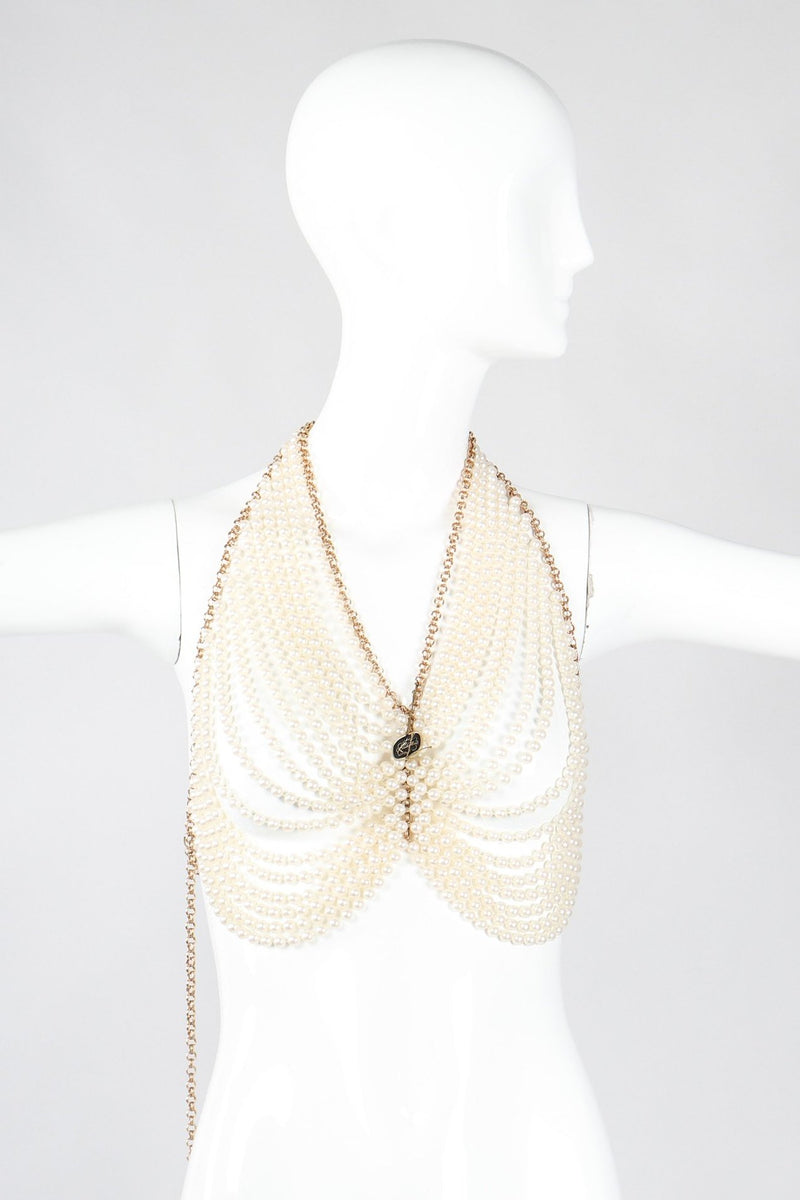 Buy Pearl Chain Bra, Body Jewelry, Sexy Pearl Necklace Online in