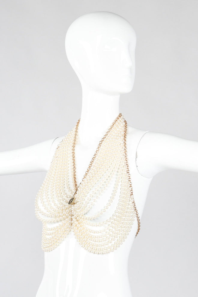Recess Los Angeles Vintage Richelieu by Bill Smith Pearl Bra & Skirt Bodychain Set