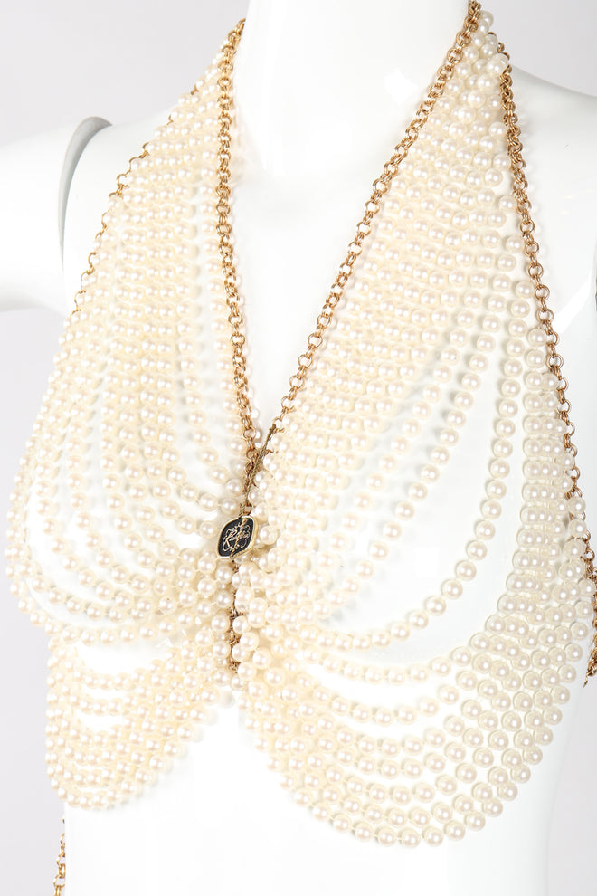 Recess Los Angeles Vintage Richelieu by Bill Smith Pearl Bra & Skirt Bodychain Set
