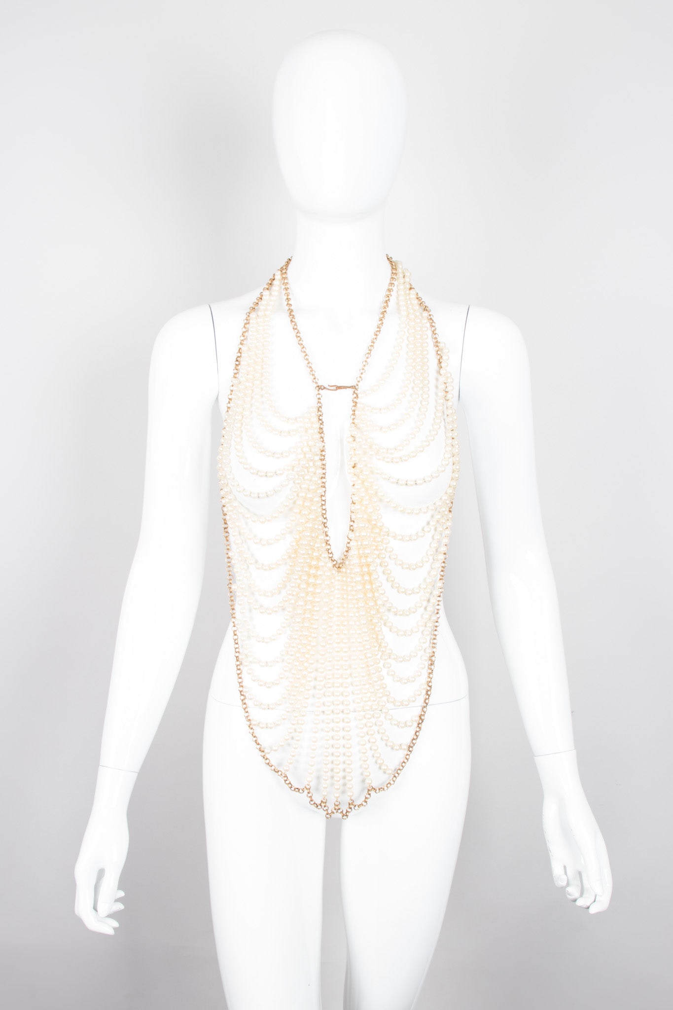 Pearl Chain Body Chain Collar Wedding Bridal Capelet 