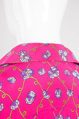 Emilio Pucci Vintage Pink Purple Bright Floral Silk Shirt