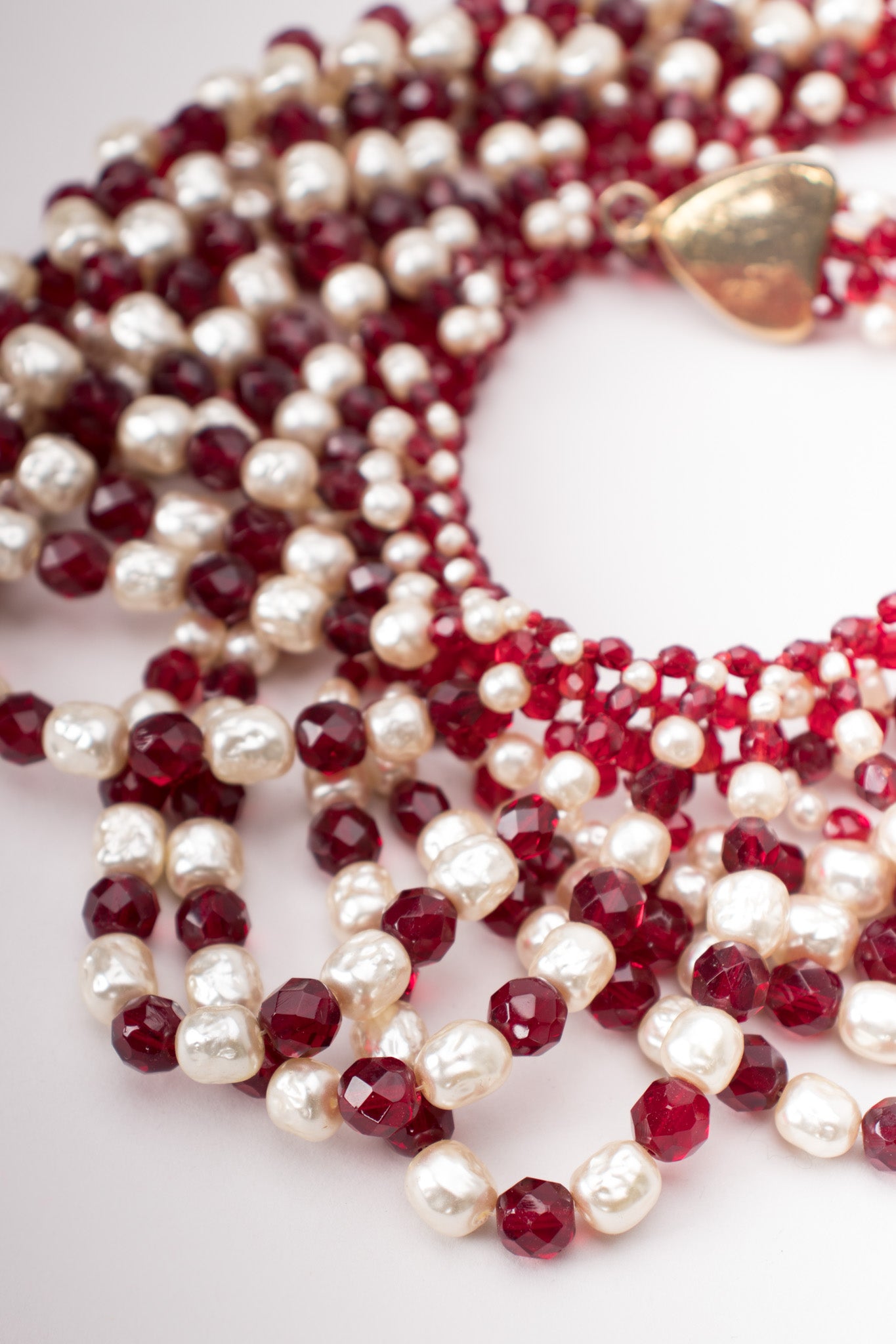 Coppola e Toppo Draped Pearl Crystal Bead Necklace