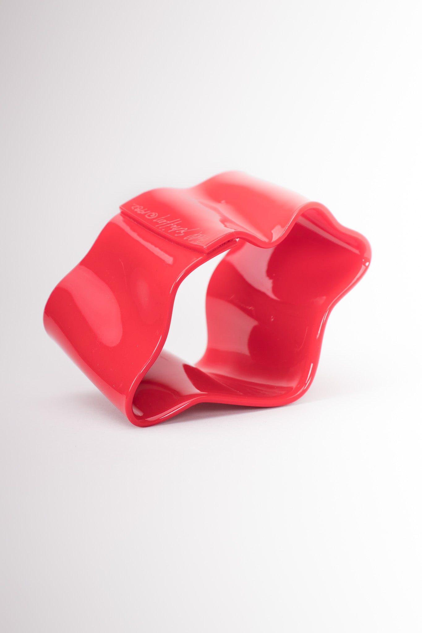 Bill Schiffer Freeform Plastic Art Cuff Bracelet